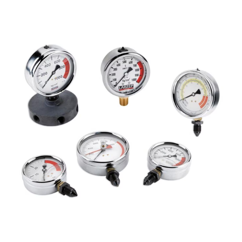 Larzep AV10007, Pressure Gauge, 63 mm Face, Glycerine Filled, 1000 bar maximum