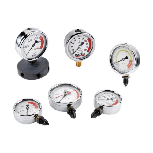 Larzep AV10011, Pressure Gauge, 80 mm Face, Glycerine Filled, 1000 bar maximum