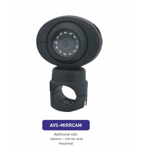 Ashtree Mirror Arm Camera, 23-28mm Arm, IP68K, 120/90 Degrees, AVS-MIRRCAM