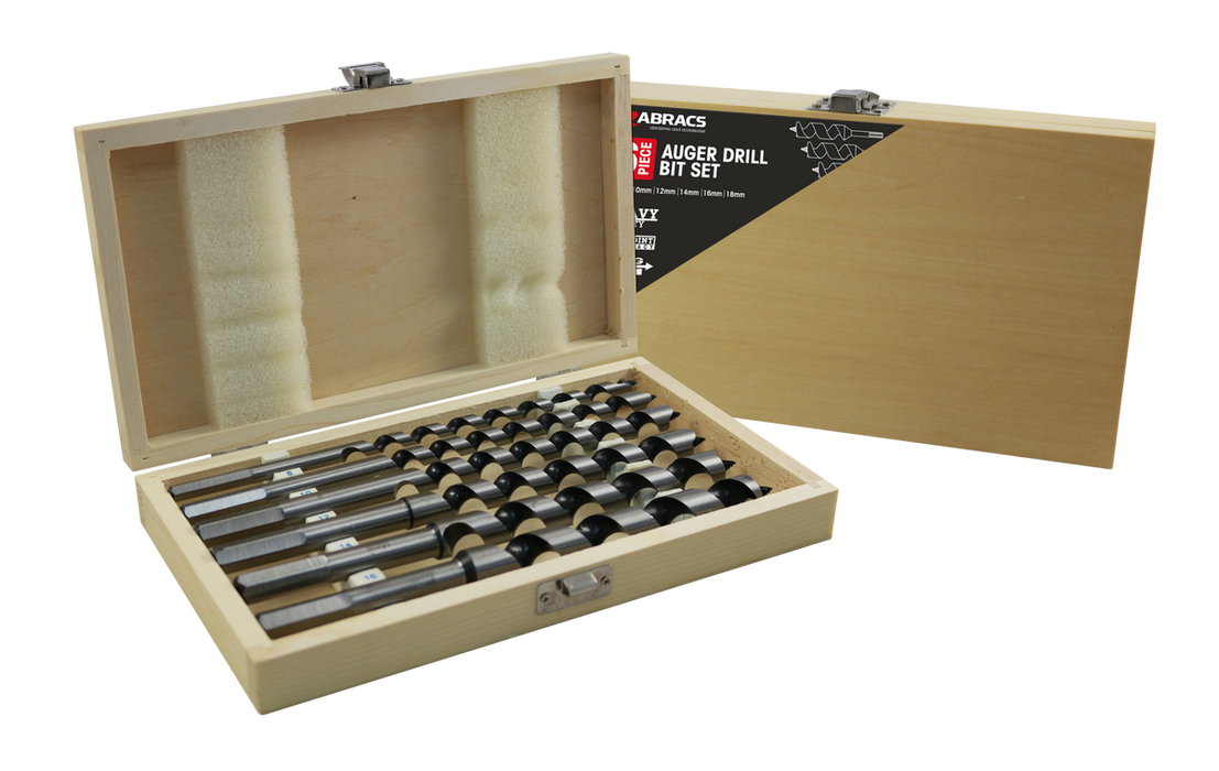 Abracs 6pc Auger Bit Set Pack of 1, AWDBSET6