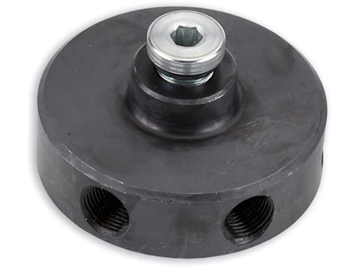 Larzep AZ1602, 2 Port Manifold, 1/2" NPT Center Port, 3/8" NPT Side Ports, 62 mm diameter