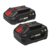 Sealey BK24 Power Tool Battery Pack 20V 2Ah & 4Ah Kit for SV20 Series