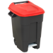 Sealey BM100PR Refuse/Wheelie Bin with Foot Pedal 100L - Red