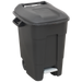 Sealey BM100P Refuse/Wheelie Bin with Foot Pedal 100L - Black