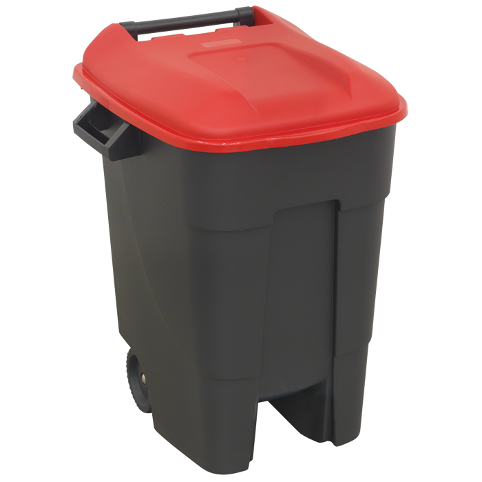 Sealey BM100R Refuse/Wheelie Bin 100L - Red