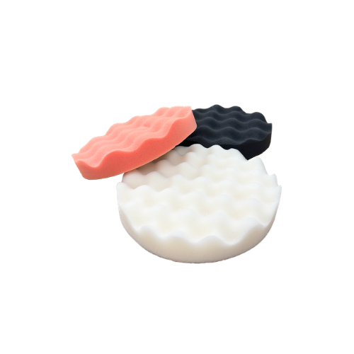 Abracs 150mm Corrugated Hook & Loop Sponge Pad - Orange Polishing - Pack of 1, BSA15005
