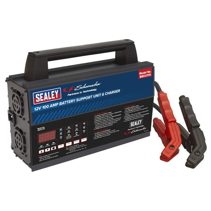 Sealey BSCU170 Schumacher® Battery Support Unit & Charger - 12V 100A