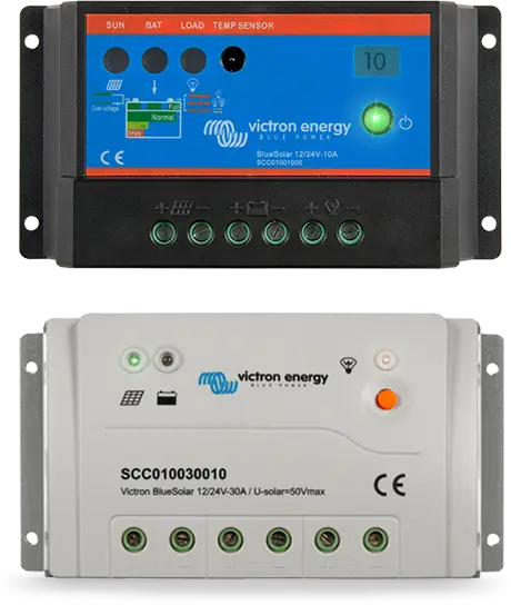 Victron Energy BlueSolar PWM-Light Charge Controller 12/24V-10A - SCC010010000, 5 Years Warranty