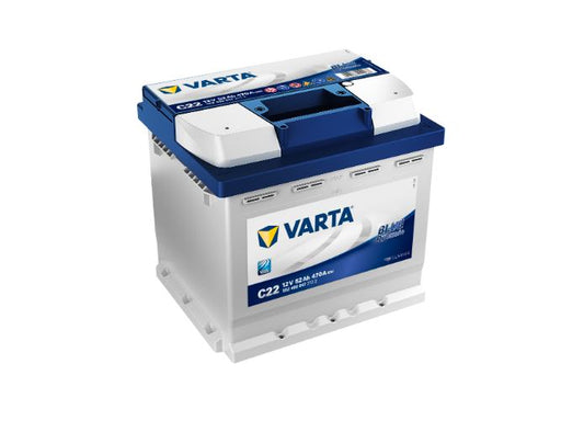 C22 Varta Blue Dynamic Car Battery 12V 52Ah - 552400047 Type 012, 4 Years Warranty