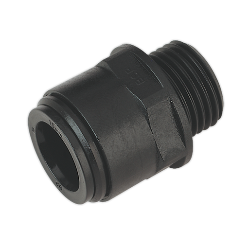 Sealey CAS15SA Straight Adaptor 15mm 1/2"BSP Pack of 2 (John Guest Speedfit® - PM011514E)