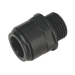 Sealey CAS15SA Straight Adaptor 15mm 1/2"BSP Pack of 2 (John Guest Speedfit® - PM011514E)