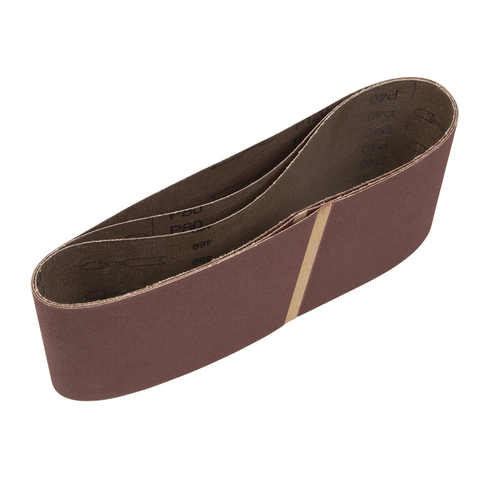 Sealey Sanding Belts,100 x 610mm - Assorted - Pack of 3, CB161A/3