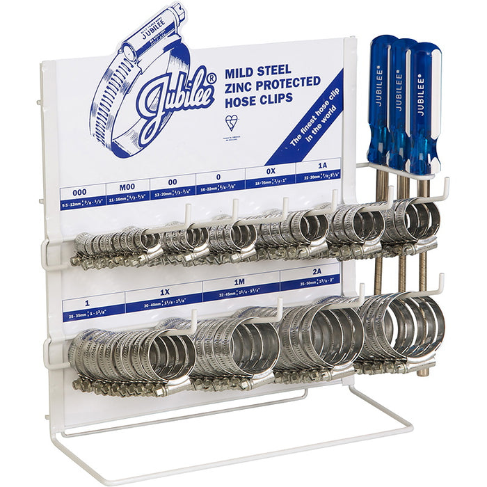 Jubilee CD100 Clip Dispenser 100 Clips & 3 Flexidrivers (Mild Steel Zinc Plated)
