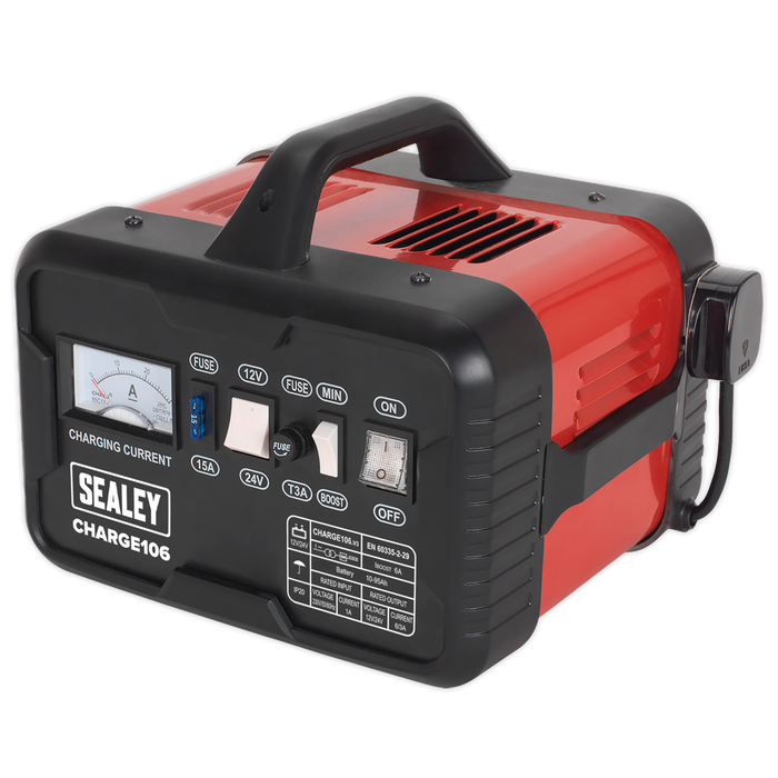 Sealey CHARGE106 Battery Charger 8Amp 12/24V 230V