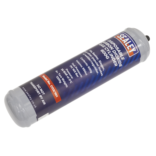 Welding Carbon Dioxide Gas Cylinder Disposable 600g, CO2/101, Sealey