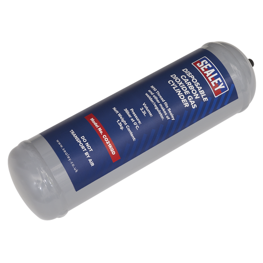 Welding Disposable Carbon Dioxide Gas Cylinder 1.3kg, CO21KGD, Sealey