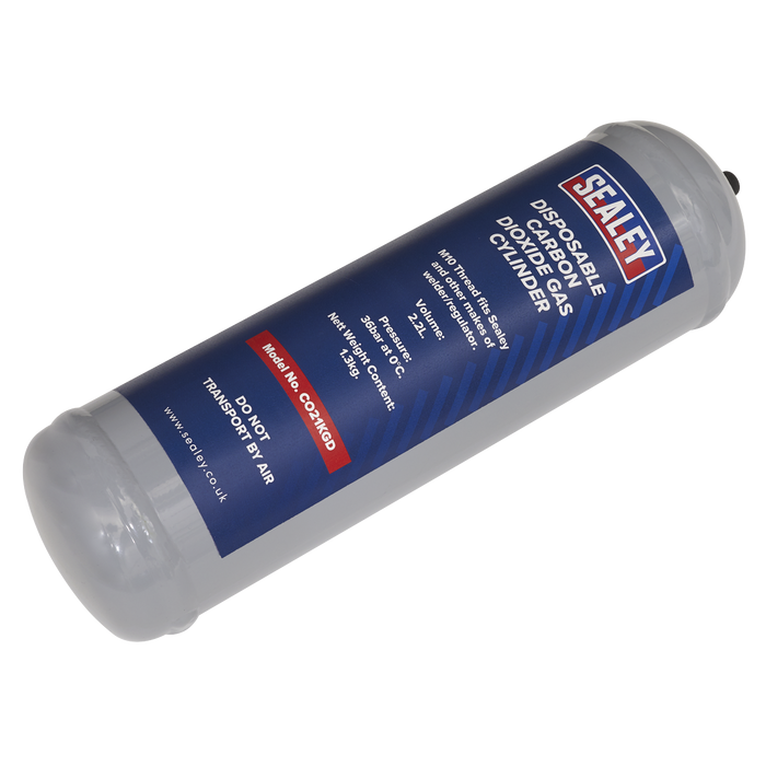 Welding Disposable Carbon Dioxide Gas Cylinder 1.3kg, CO21KGD, Sealey