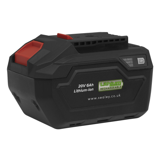 Sealey CP20VBP6 Power Tool Battery 20V 6Ah SV20 Series Lithium-ion