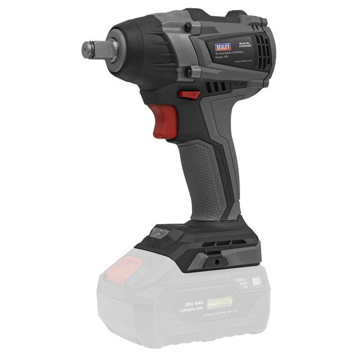Sealey CP20VIWX Brushless Impact Wrench 20V SV20 Series 1/2"Sq Drive 300Nm - Body Only