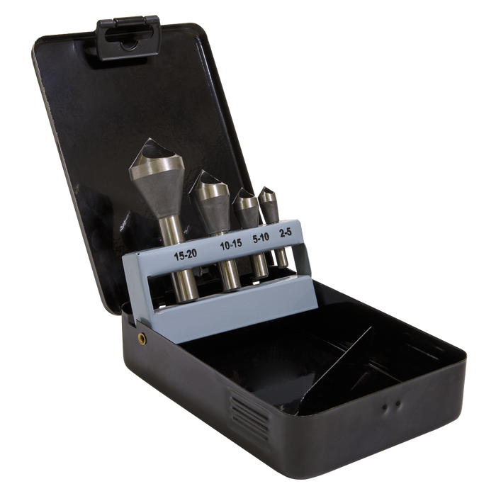 Sealey CSSET4O Slotted Deburring Countersink Drill Bit Set 4pc 90°