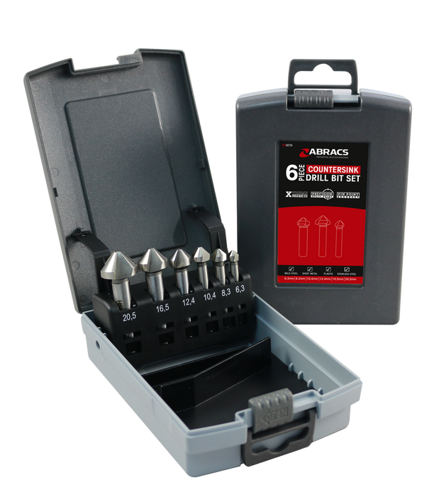 Abracs 6pc Counter Sink Set Pack of 1, CSSET6