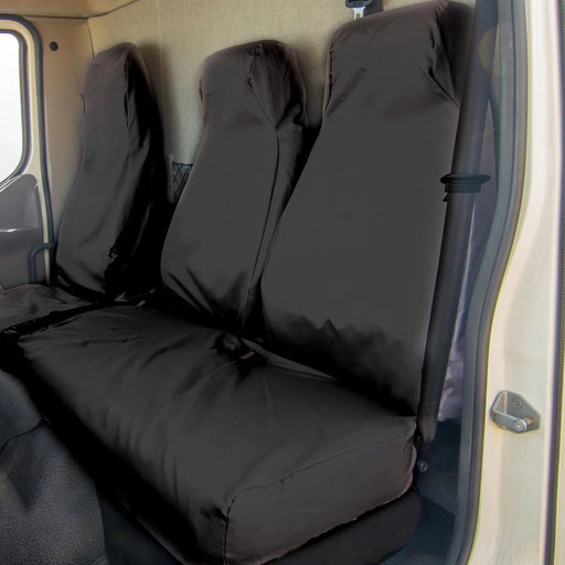 Seat Cover For DAF LF Front Set with Double Passenger Seat, Town & Country - DAF01BLK+DAF02BLK