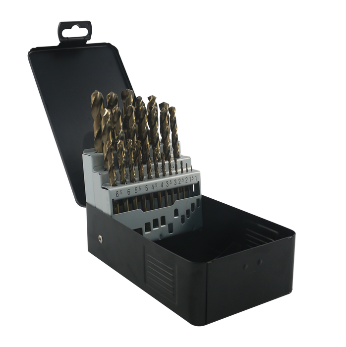 Abracs 25pc Cobalt M35 HSS Drill Bit Kit Pack of 1, DBCBKIT25