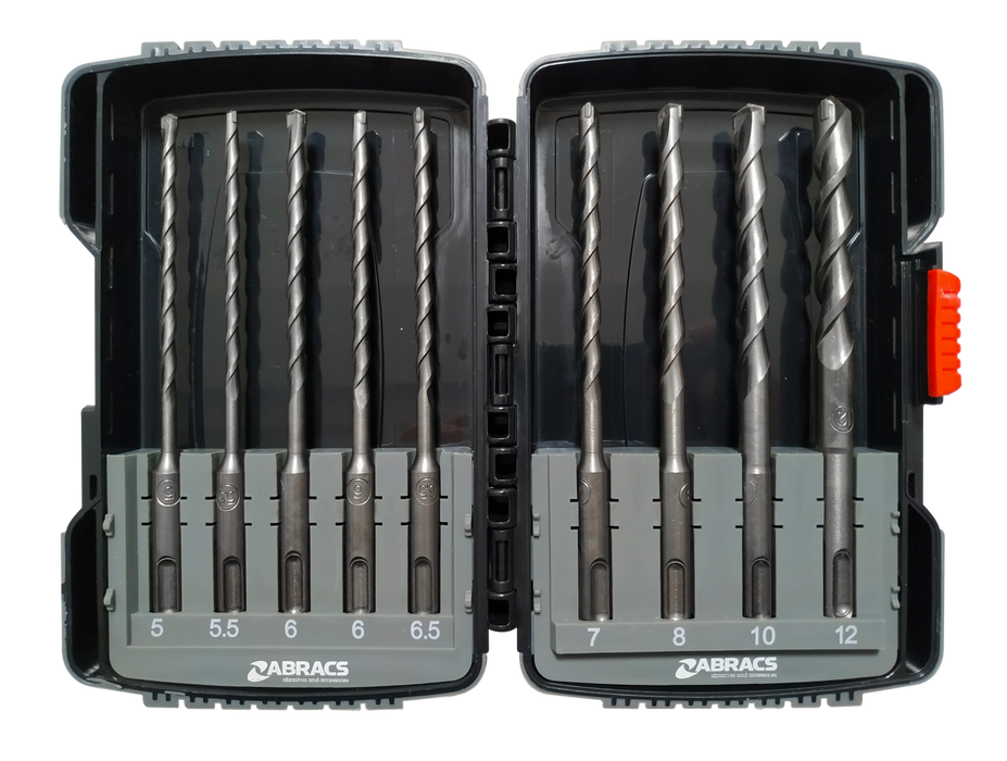 Abracs 9pc SDS+ Drill Bit Set Pack of 1, DBCSET9