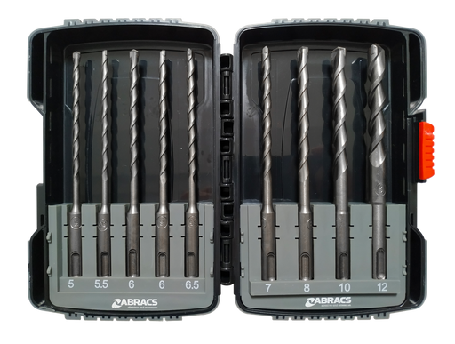 Abracs 9pc SDS+ Drill Bit Set Pack of 1, DBCSET9
