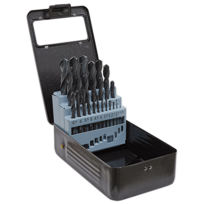 Sealey DBS25RF HSS Roll Forged Drill Bit Set 25pc 1-13mm