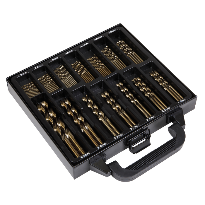 Sealey DBS99CB Drill Bit Set HSS Cobalt Fully Ground 99pc
