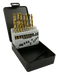 Abracs 19pc Tin Coated HSS Drill Bit Set Pack of 1, DBTKIT19