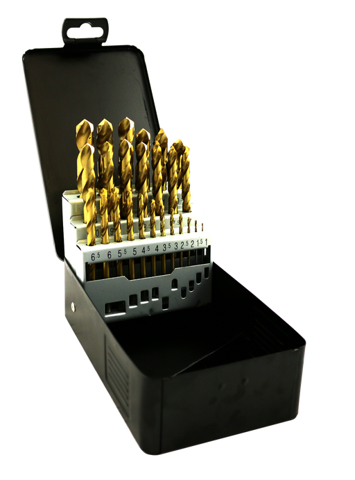 Abracs 25(Pcs)Tin Coated HSS Drill Bit Set Pack of 1, DBTKIT25