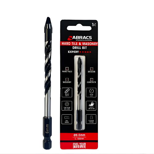 Abracs Hard Tile & Masonry Drill Bit - 6mm - Pack of 1, DBTM060