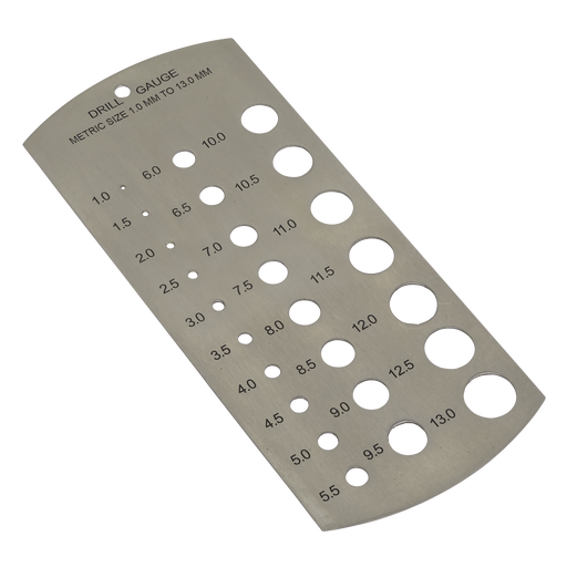 Sealey DGM1 Drill Gauge Metric 1-13mm