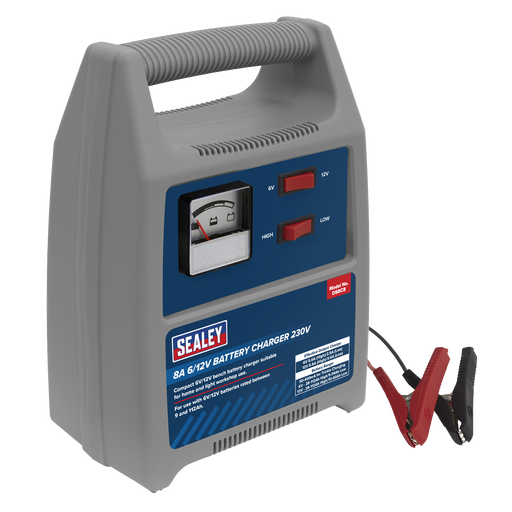 Sealey DSBC8 Battery Charger 8A 6/12V 230V