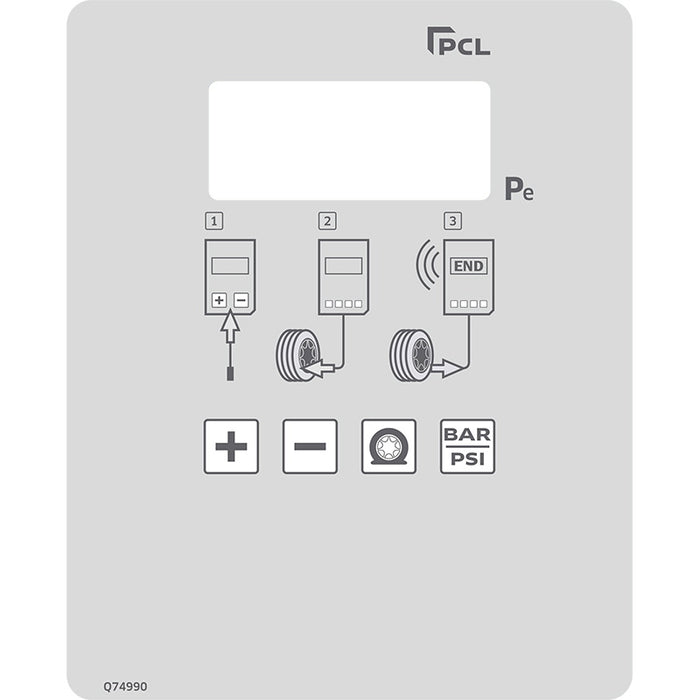 PCL DSQ74990 Spare D60 Decal, Single Screen, bar/psi, Quantum