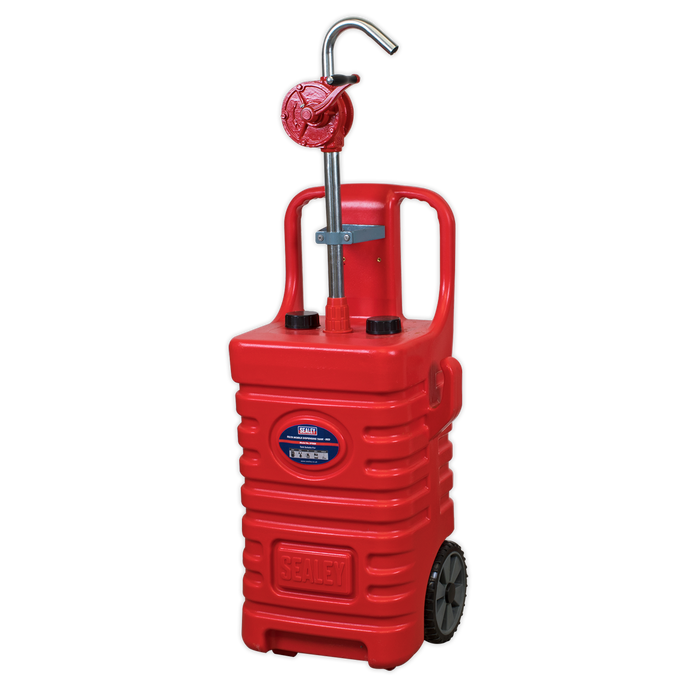 Sealey DT55RCOMBO1 Mobile Dispensing Tank 55L with Rotary Oil Pump Red, Ex-Showroom, Grade B, 6 Months Warranty
