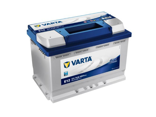 E12 Varta Blue Dynamic Car Battery 12V 74Ah - 574013068 - 096R 086, 4 Years Warranty