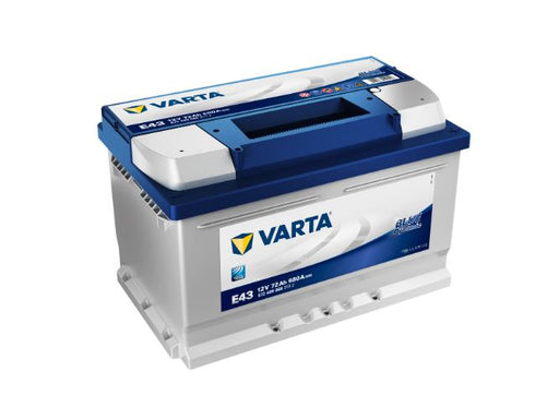 E43 Varta Blue Dynamic Car Battery 12V 72Ah - 572409068 Type100, 4 Years Warranty