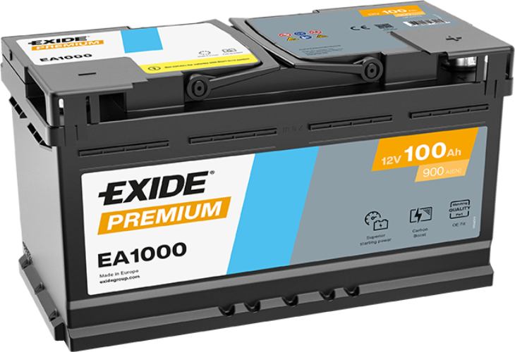 Exide EA1000 Premium Car Battery -12V 100Ah, 5 Years Warranty