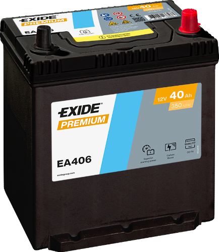 Exide EA406 Premium Car Battery W054TE -12V 40Ah, 5 Years Warranty