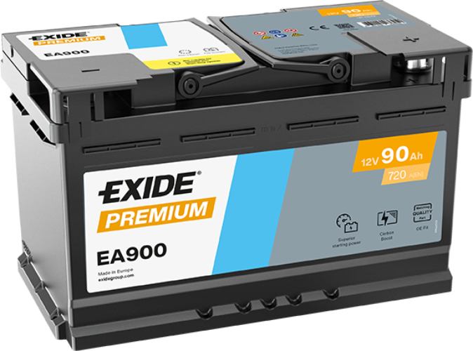 Exide EA900 Premium Car Battery 115TE -12V 90Ah, 5 Years Warranty