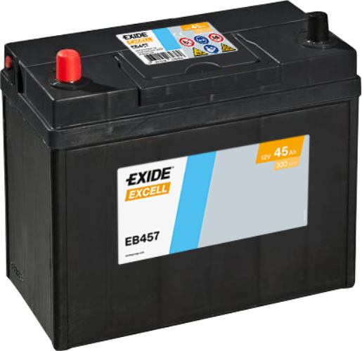 Exide EB457 155SE Excell Car Battery -12V 45Ah, 4 Years Warranty