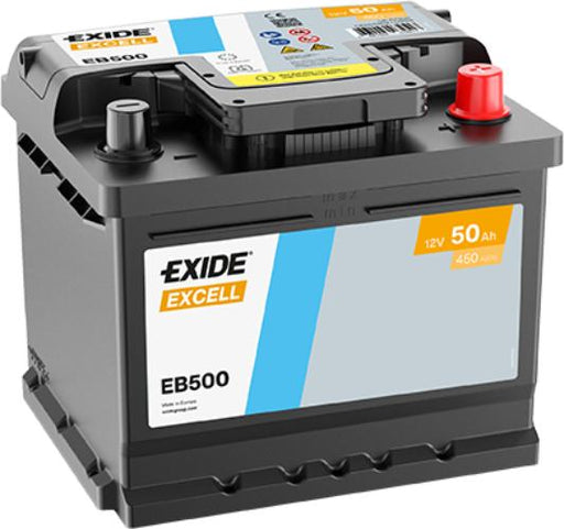 Exide EB500 Excell Car Battery 079SE -12V 50Ah, 4 Years Warranty