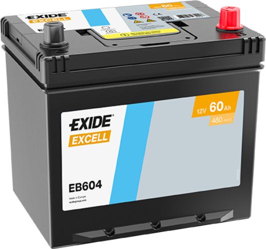 Exide EB604 005SE Excell Car Battery (EX14) -12V 60Ah, 4 Years Warranty