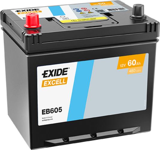 Exide EB605 Excell Car Battery 002SE -12V 60Ah, 4 Years Warranty