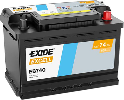 Exide EB740 067SE Excell Car Battery (EX18) -12V 74Ah, 4 Years Warranty