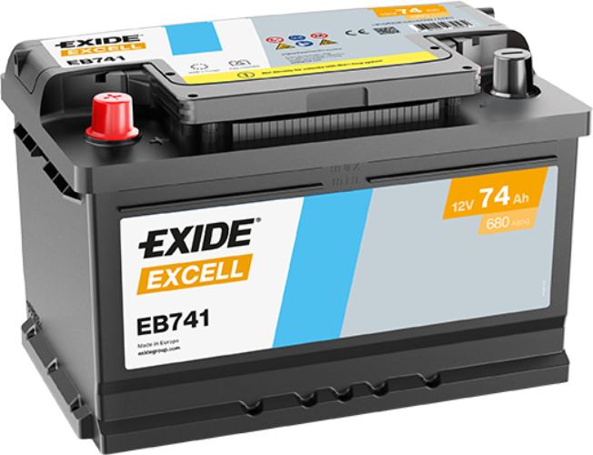 Exide EB741 082SE Excell Car Battery -12V 74Ah, 4 Years Warranty