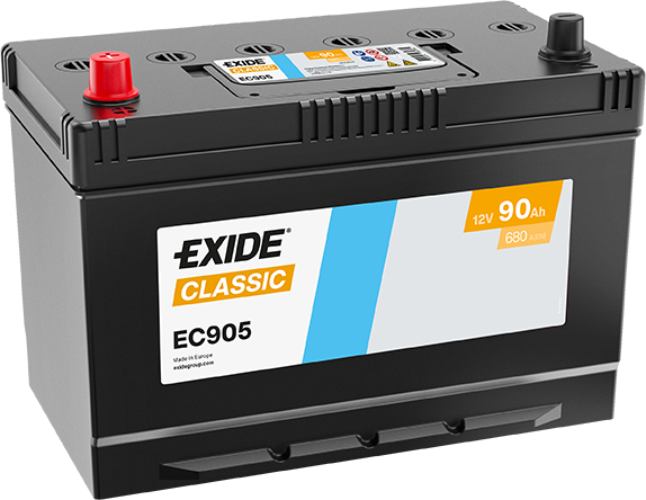Exide EC905 Classic Car Battery -12V 90Ah, 3 Years Warranty